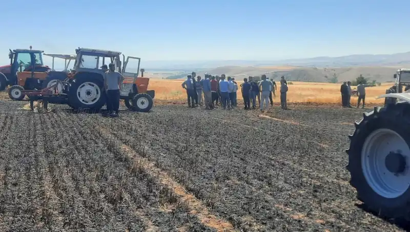 Yozgat'ta 100 Dönüm Tarım Alanında Büyük Yangın: Kül Olmuş Topraklar