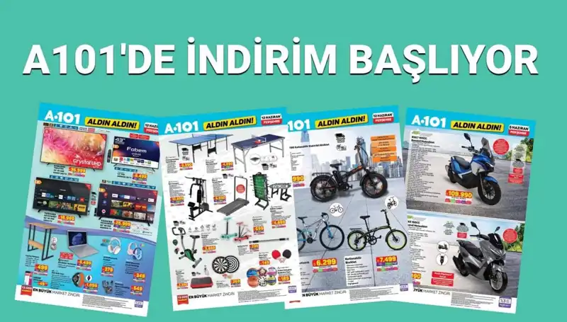 A101 12 Haziran Aktüel Kataloğu ile Beyaz Eşya ve Spor Ekipmanları Geliyor!