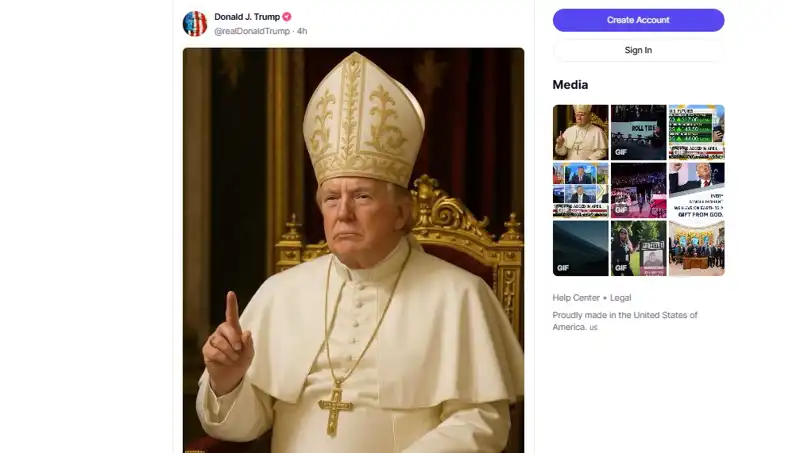 Trump, Papalıkta Kendi Fotoğrafını Paylaştı: Çarpıcı Mesajlar ve Tepkiler